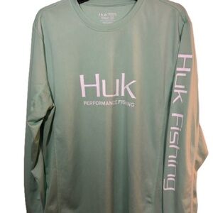 Huk Light Green Performance Shirt